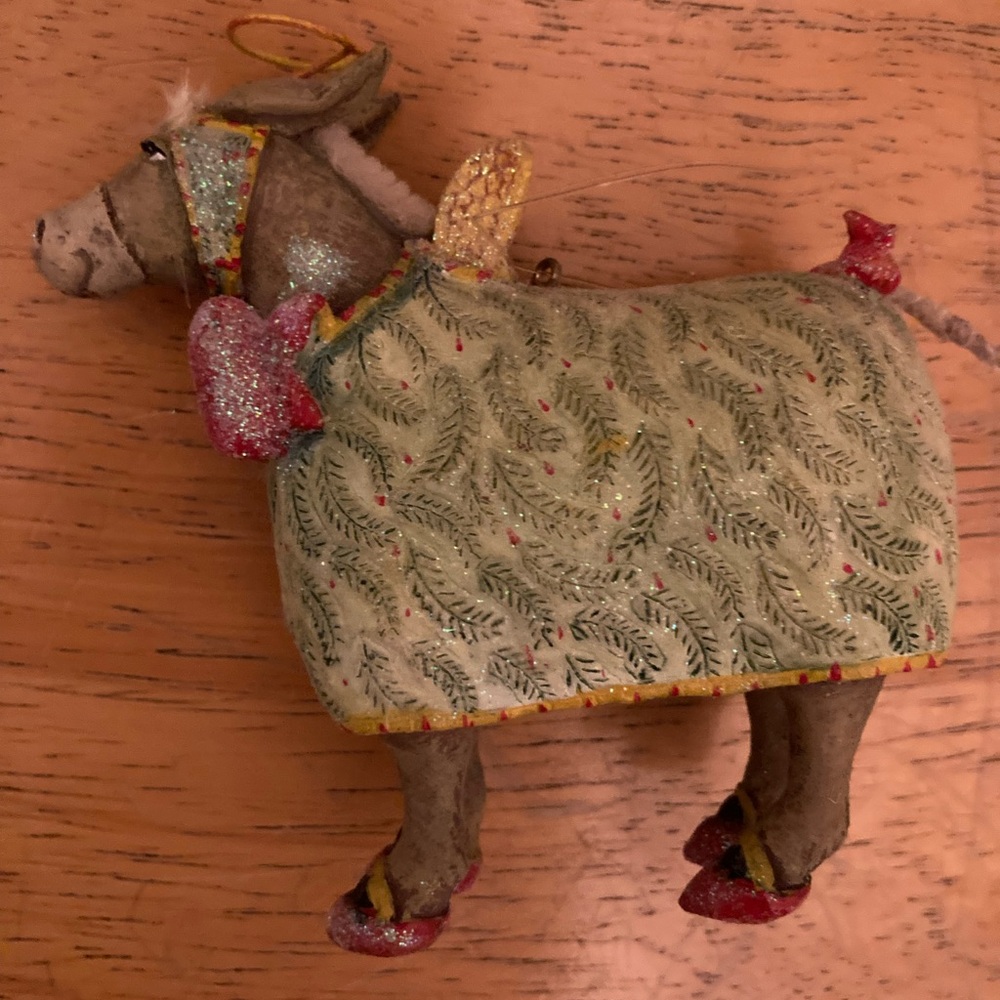 Patience Brewster Dept 56 Krinkles Donkey Ornament • Collectible w/ Box - Picture 6 of 8